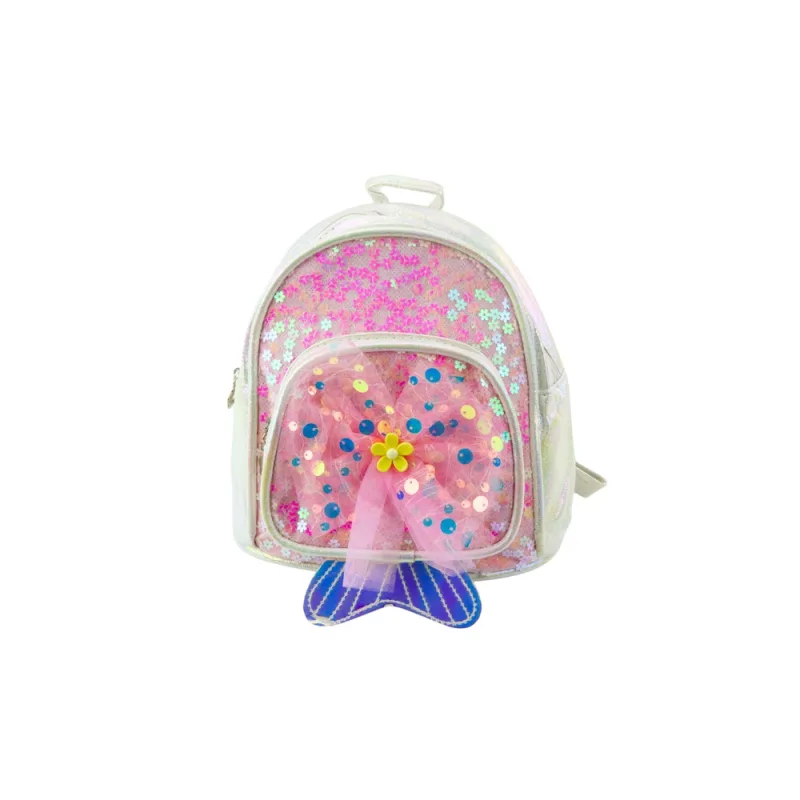Vaikiška kuprinė su kaspinu 20cm 3.8L, balta · 1
