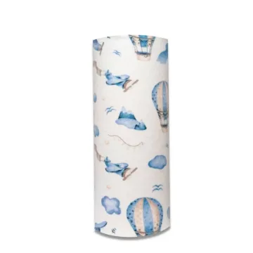 Sauskelnės - 24830 - FLANEL PRINT - EGA - FLIGHT - BLUE - dydis 70x80 cm
