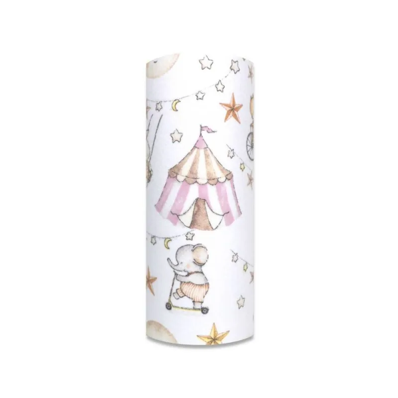 Sauskelnės - 27527 - FLANNEL PRINT - EGA - CYRK - PINK - dydis 70x80 cm · 2