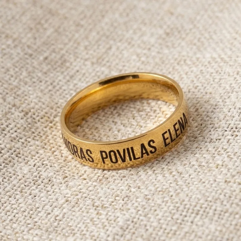 Dovana Mamai - graviruotas žiedas su vaikų vardais