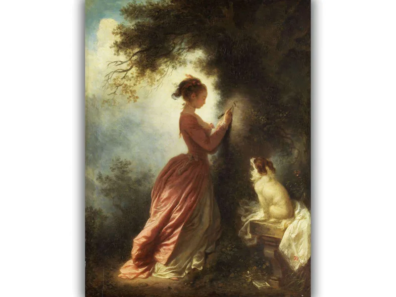 Reprodukcija „Suvenyras“, Jean Honoré Fragonard (1775)