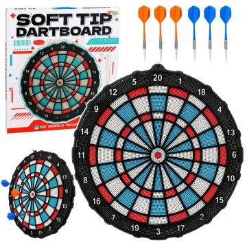 Dartų taikinys „Soft Tip“, dartai, vikrumo žaidimas, 42,5 cm rinkinys
