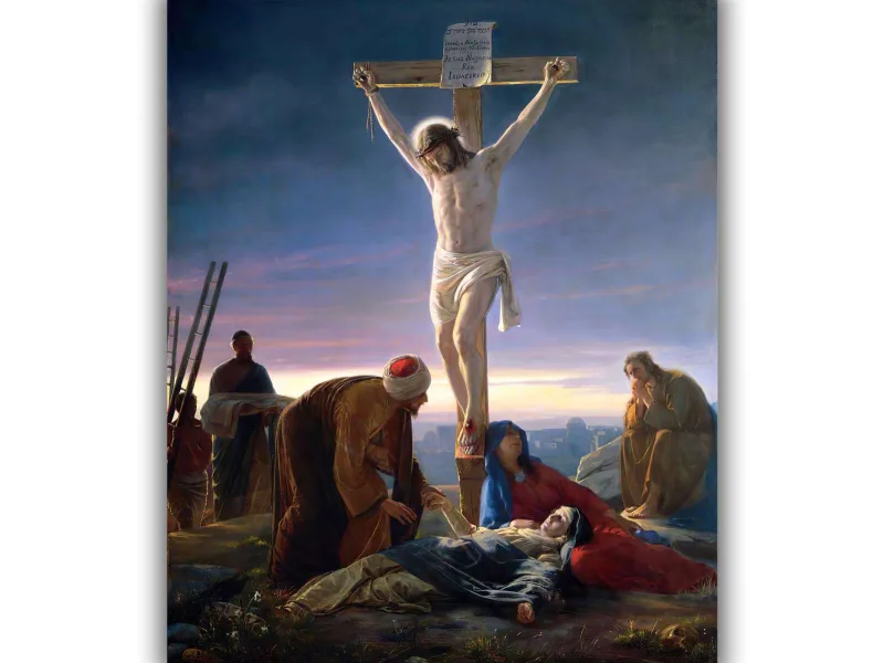 Reprodukcija „Nukryžiuotas Kristus“, Carl Bloch (1870)