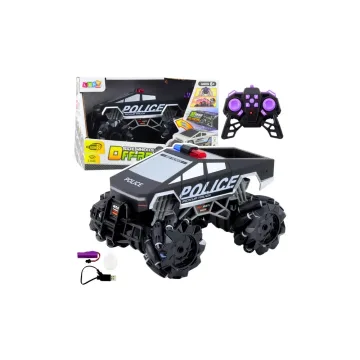 Visureigis Pick Up Truck Policija Nuotolinio valdymo RC žibintai Dūmai 1:16