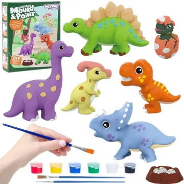 Kūrybinis rinkinys su dažais WOOPIE Dinozauras