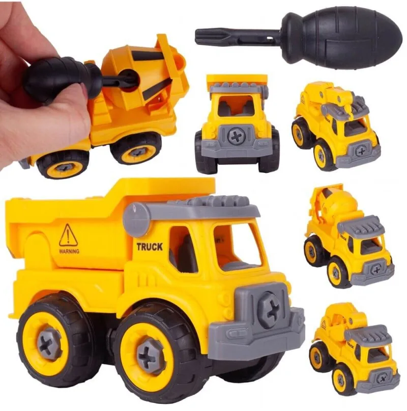 Žaislinis automobilis - konstruktorius, 4 vnt. · 1