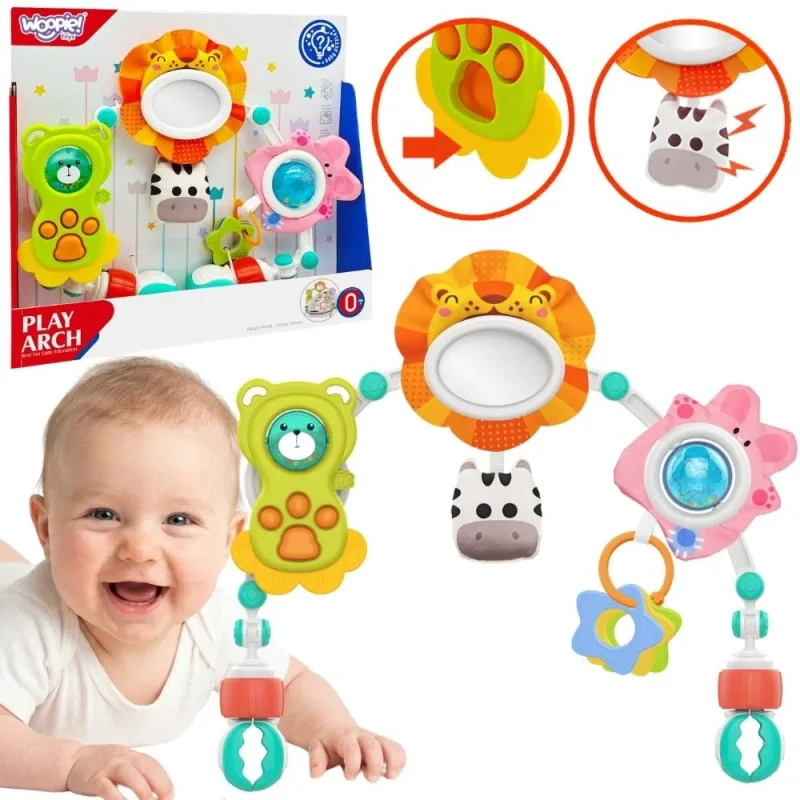Žaislų lankas WOOPIE BABY Liūtas lovelei, vežimėliui ar automobilio kėdutei · 1