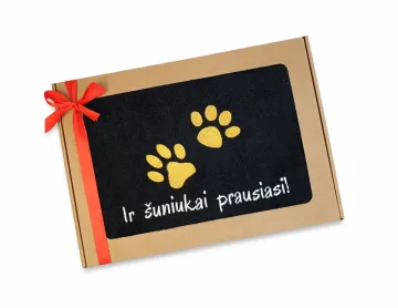 Siuvinėtas rankšluostis Jūsų augintiniui „Ir šuniukai prausiasi“