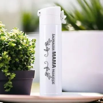 Balta termo gertuvė „Šauniausia mama pasaulyje“ (350ml)