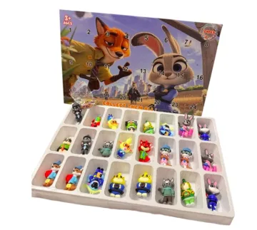 „Zootopia“ Advento kalendorius su 24 figūrėlėmis-raktų pakabukais