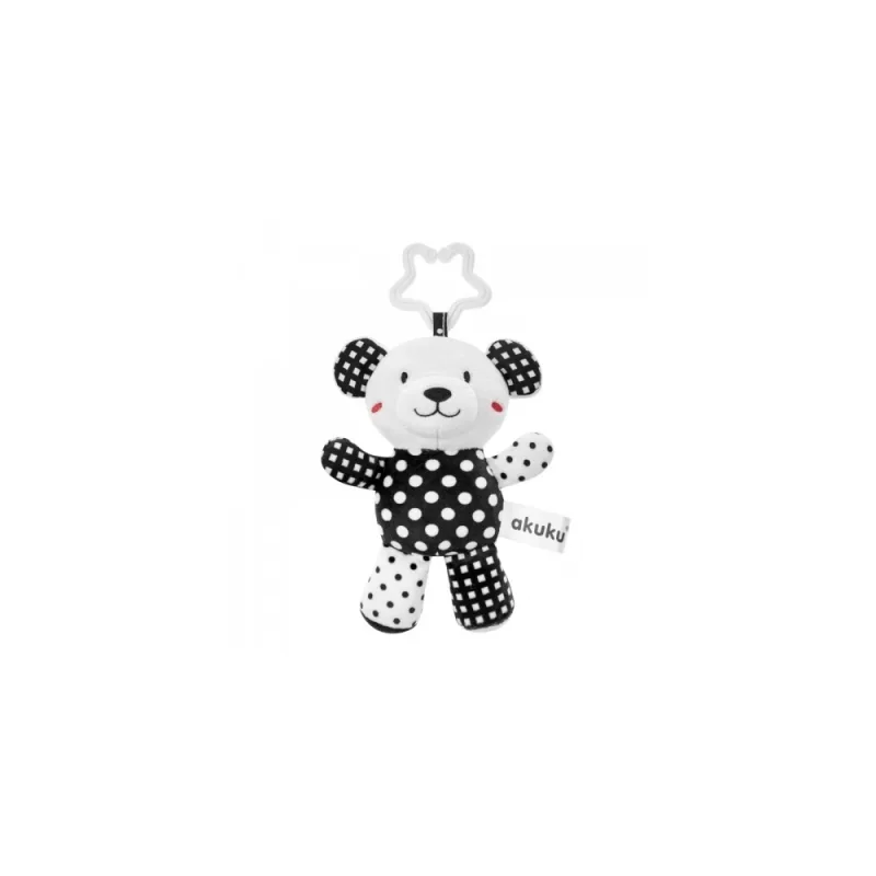 A0470 MEŠKIUKAS BARŠKUTIS JUODAI BALTAS PLIUŠINIS · 1