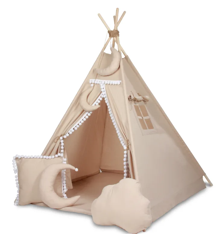 TIPI WIGWAM palapinė su kilimėliu + 5 jaukios pagalvės · 1