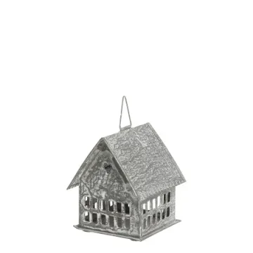 Sendinto cinko žvakidė namukas — H10/L8.5/W8.5 cm