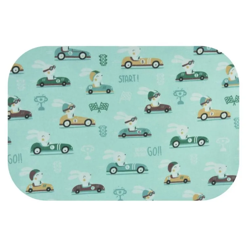 Sauskelnės - 19089 - FLANEL PRINT - EGA - KING IN AUCIE - MINT - dydis 70x80 cm · 1