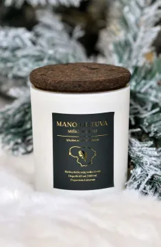 Rankų darbo sojų vaško žvakė „Mano Lietuva“, 300 ml
