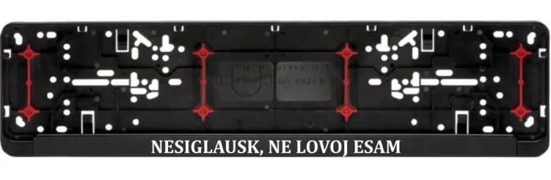 Valstybinių numerių rėmeliai „Nesiglausk, ne lovoj esam“