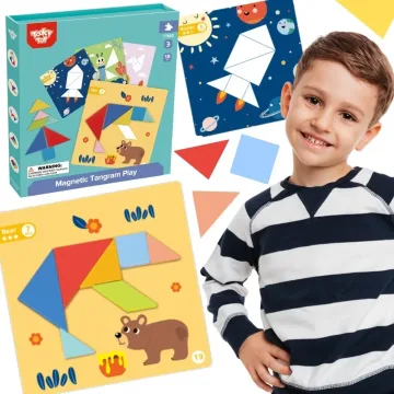 Dėlionė Tangram TOOKY TOY Mokymosi formos 18el.