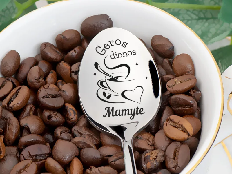 Dovana mamai – graviruotas šaukštelis „Geros dienos, mamyte“