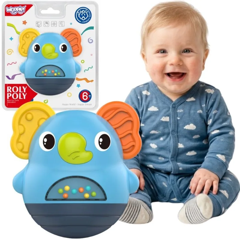 Kūdikio barškutis - sensorinis žaislas WOOPIE BABY Drambliukas, nuo 6 mėn. · 1