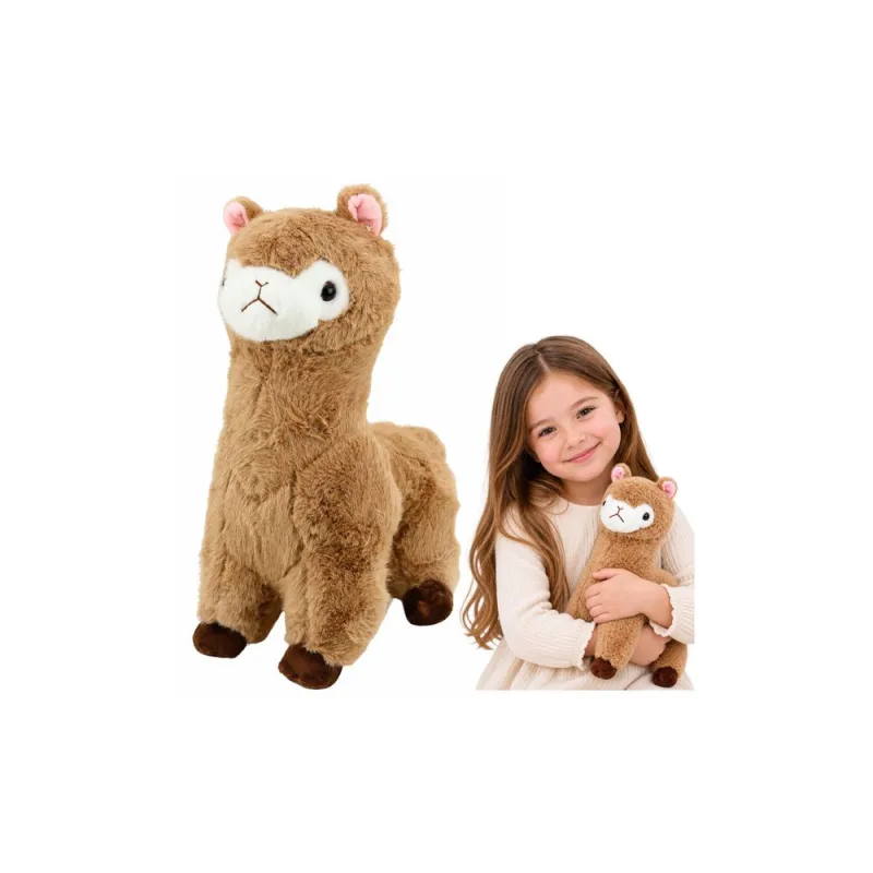 Pliušinė alpaka 28 cm, smėlio spalvos · 1
