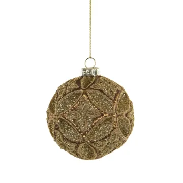 Kalėdinis žaisliukas (auksinis / rudas) — Ø8cm