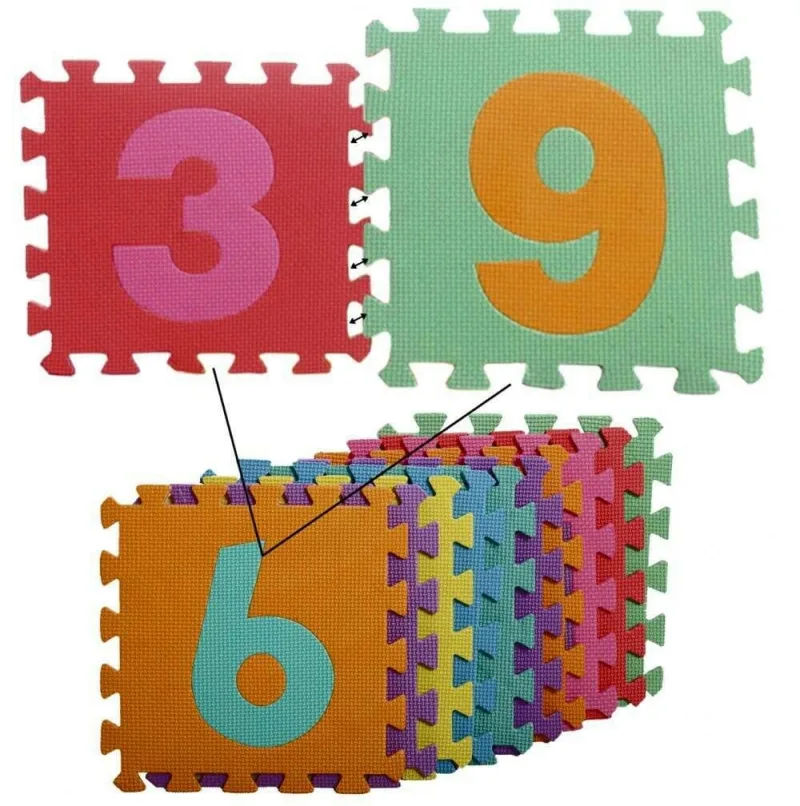Putplasčio dėlionė - kilimėlis 29x29 skaičiai, 10 vnt. · 3