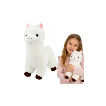 Pliušinė alpaka 28 cm, balta