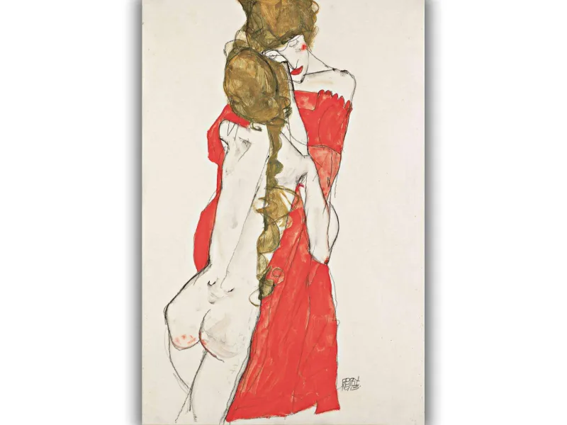 Reprodukcija „Mama ir dukra“, Egon Schiele (1913)