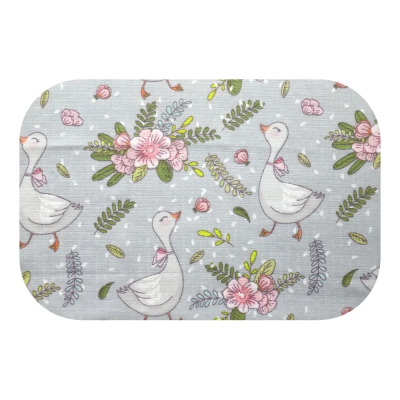 Sauskelnės - 29330 - TETRA PRINT - EGA - GOSSE & FLOWERS - GREY - dydis 70x80 cm · 2