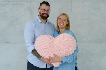Rankų darbo pagalvė „Širdis“ Šiltiems apkabinimams...