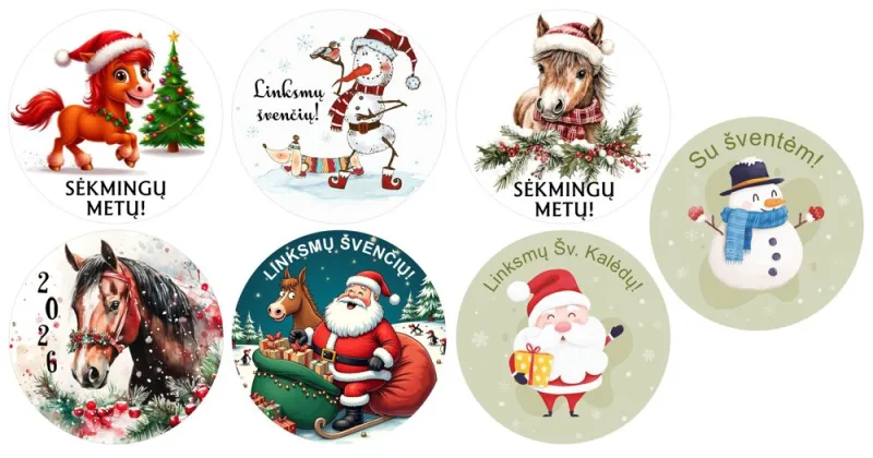 Šventinis lipdukų rinkinys (7vnt)