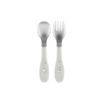 Metaliniai stalo įrankiai Chicco 179435 18 mėn., pilkos sp.