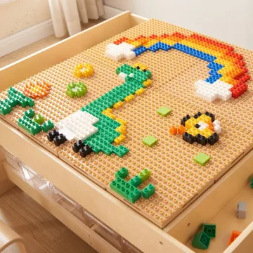 Statybinių kaladėlių rinkinys MASTERKIDZ STEM 135 el. su plokščių perdanga 4 vnt.