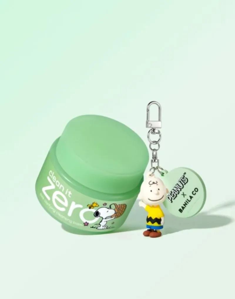 Banila Co Clean It Zero Pore Clarifying Cleansing Balm SNOOPY Edition – valomasis balzamas + raktų pakabukas su veidrodėliu, 100 ml. · 2