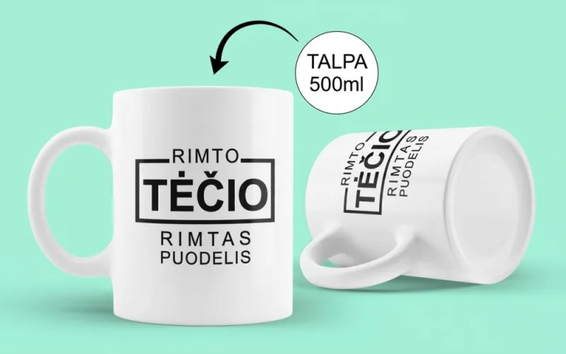 Standartinis puodelis „Rimto tėčio“ 500ml