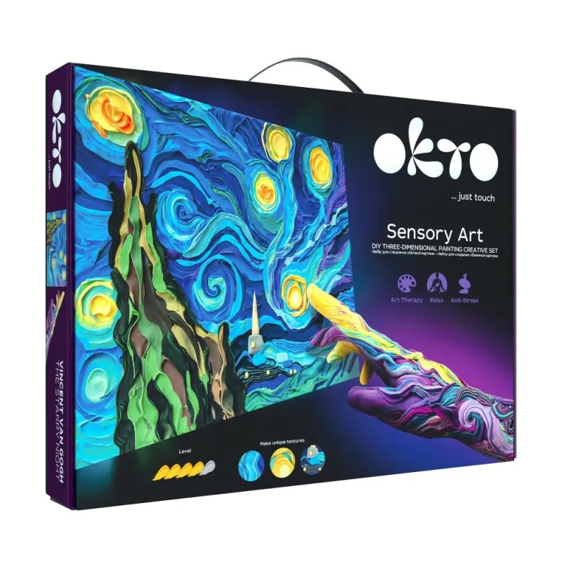 Kūrybinis rinkinys Modelino rinkinys - 3D tapyba Starry night (30*40 cm) · 1