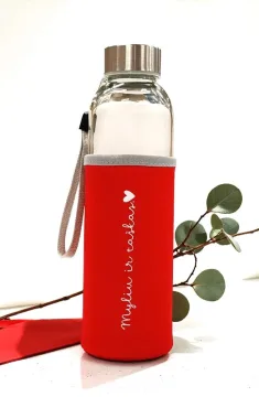 Stiklinė vandens gertuvė „Myliu ir taškas“ 420ml