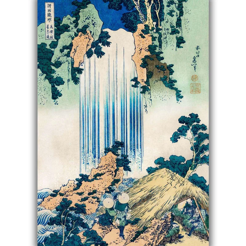 Reprodukcija „Yoro krioklys Mino provincijoje“, Katsushika Hokusai