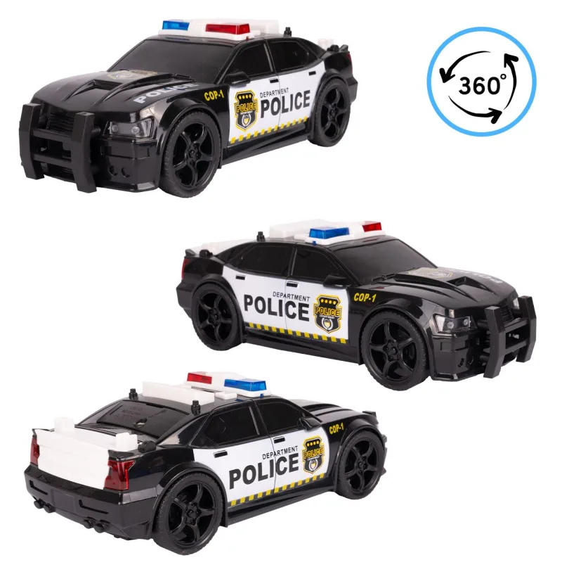 Žaislinis Policijos automobilis su šviesa, garsu ir atidaroma bagažine · 2