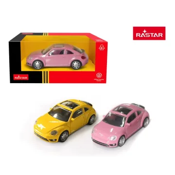 Metalinis automobilis 1:43 „Volkswagen Beetle“, rožinis, „RASTAR“