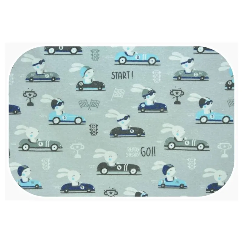 Sauskelnės - 18457 - FLANEL PRINT - EGA - KING IN AUCIE - GREY - dydis 70x80 cm · 1