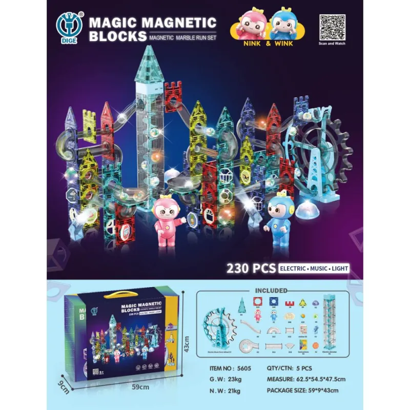 Magnetinis konstruktorius Tor Kulka, 230 el. · 1