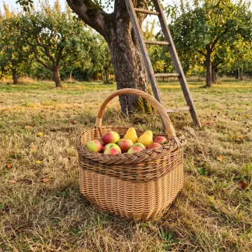 Apvali pintinė su aukšta rankena