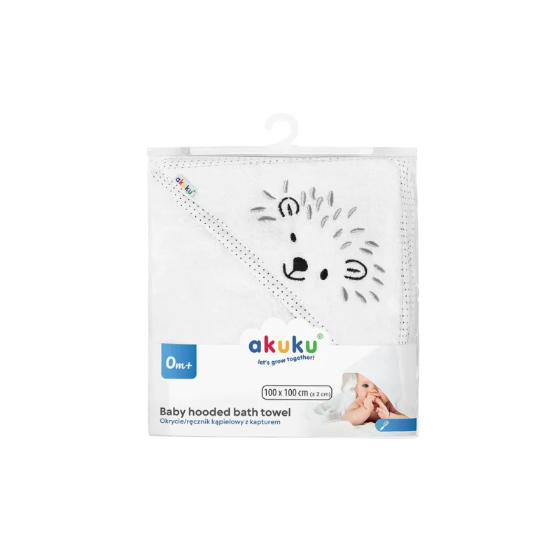 Rankšluostis su gobtuvu Akuku Hedgehog 100x100, baltas A0661 · 3