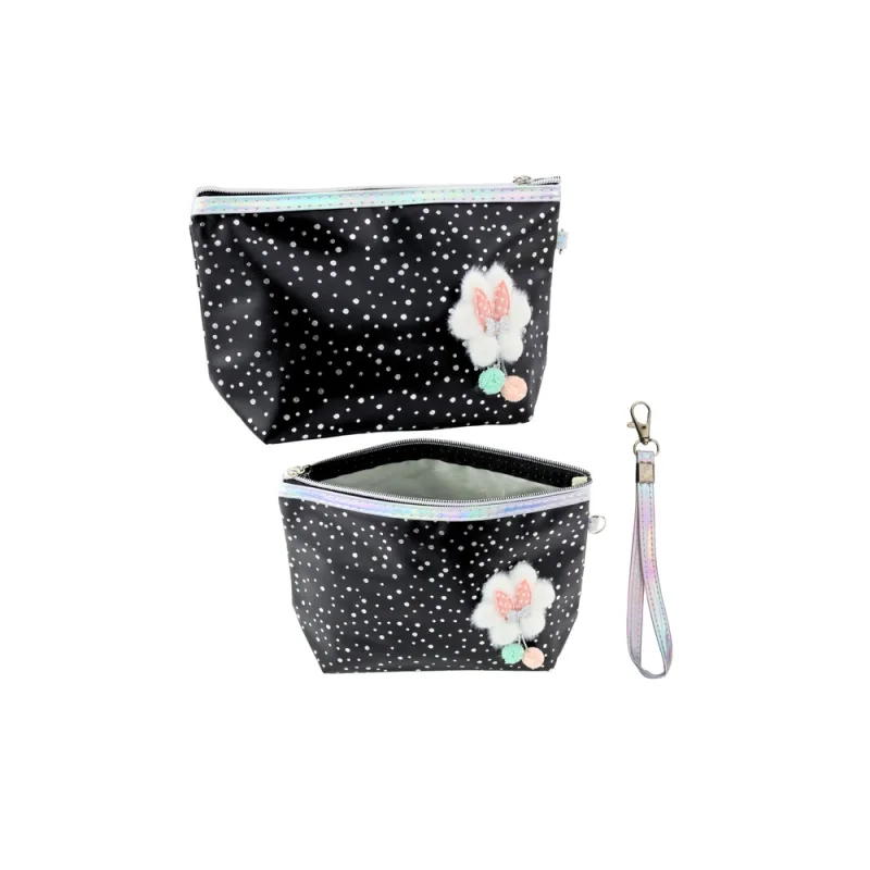 Pieštukinė - kosmetinė Blizgantys taškai juoda 23x16cm · 1