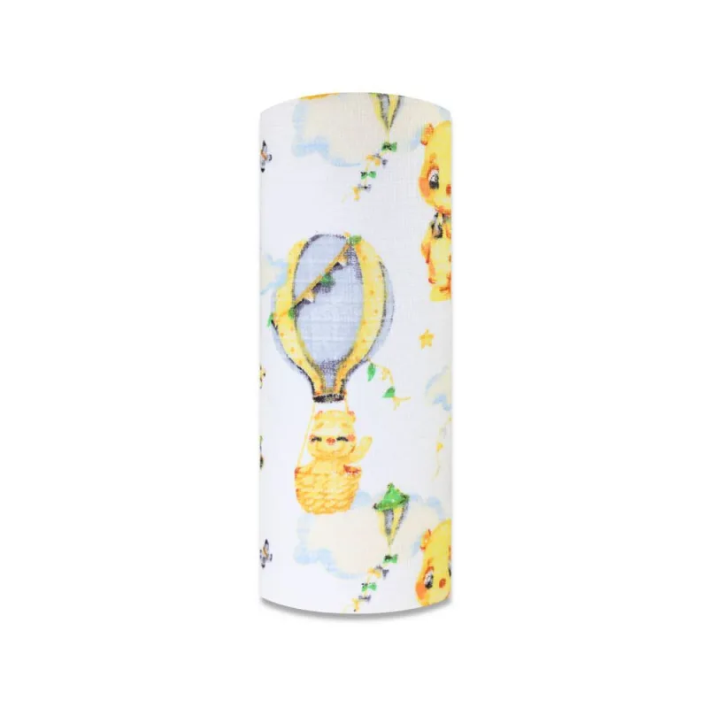 Sauskelnės - 13780 - TETRA PRINT - EGA - TEDDY BEAR su pilku balionėliu - dydis 70x80 cm · 1