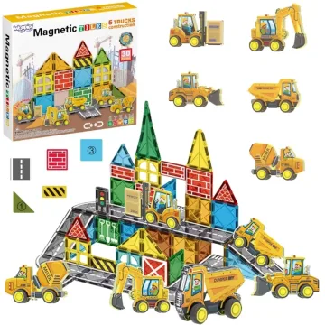 Magnetinis konstruktorius Woopie Pilies ir transporto priemonių rinkinys