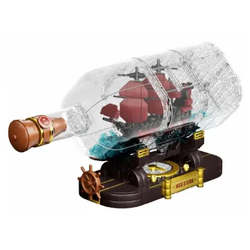 Konstruktorius Piratų laivas butelyje 885 el. Raudonas