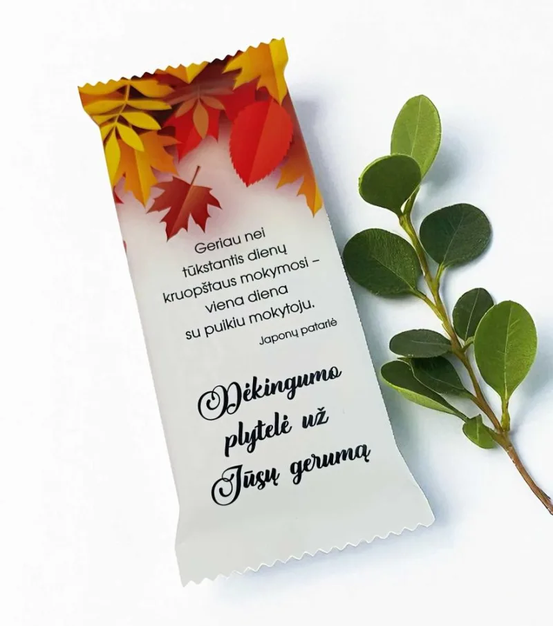 Šokoladas „Dėkingumo plytelė už Jūsų gerumą“