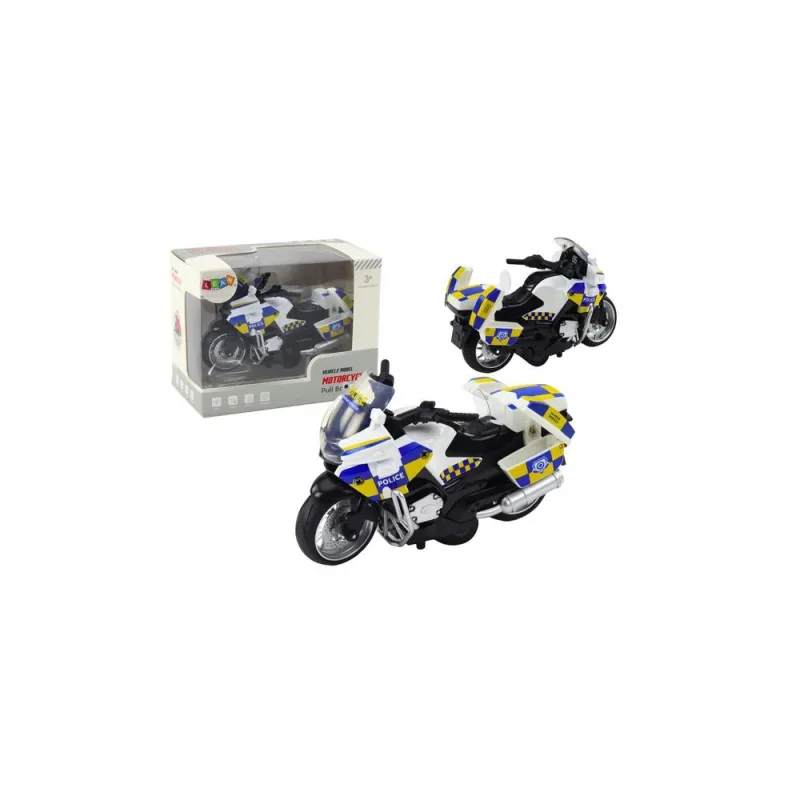 Policijos motociklas su frikcine pavara, žibintai, garsas · 1